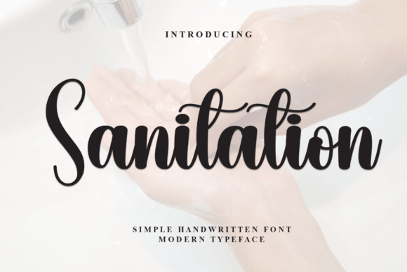 Sanitation: A Refined Script Font for Campaign Headlines